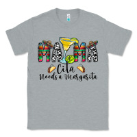 Heather Grey Mama Cita Needs a Margarita Classic Tee - CowhideDigitalArt
