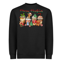Black merry christmas gingerbread coffee cups Heavyweight Sweatshirt - Zillion Design Studio
