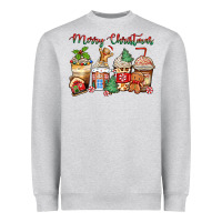 Merry Christmas Gingerbread Coffee Cups Heavyweight Sweatshirt | Teevron