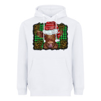 White christmas leopard buffalo plaid baby highland cow Heavyweight Hoodie - BarkalooDesign