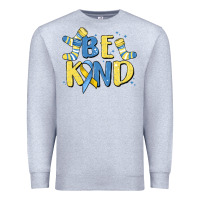 Heather Grey be kind Premium Sweatshirt - MaliasSmallBusiness
