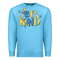 Ocean Blue be kind Premium Sweatshirt - MaliasSmallBusiness