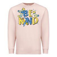 Pale Pink be kind Premium Sweatshirt - MaliasSmallBusiness