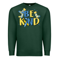 Sports Green be kind Premium Sweatshirt - MaliasSmallBusiness