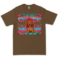Cacao dachshund puppy floral Premium Tee - Artiststas