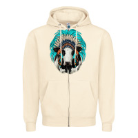 Sandshell holstein indian headdress Zipper Hoodie - JahusDesignShop