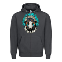 Smoke holstein indian headdress Zipper Hoodie - JahusDesignShop
