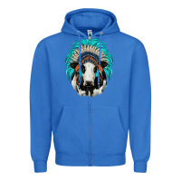 True Royal holstein indian headdress Zipper Hoodie - JahusDesignShop