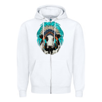 White holstein indian headdress Zipper Hoodie - JahusDesignShop