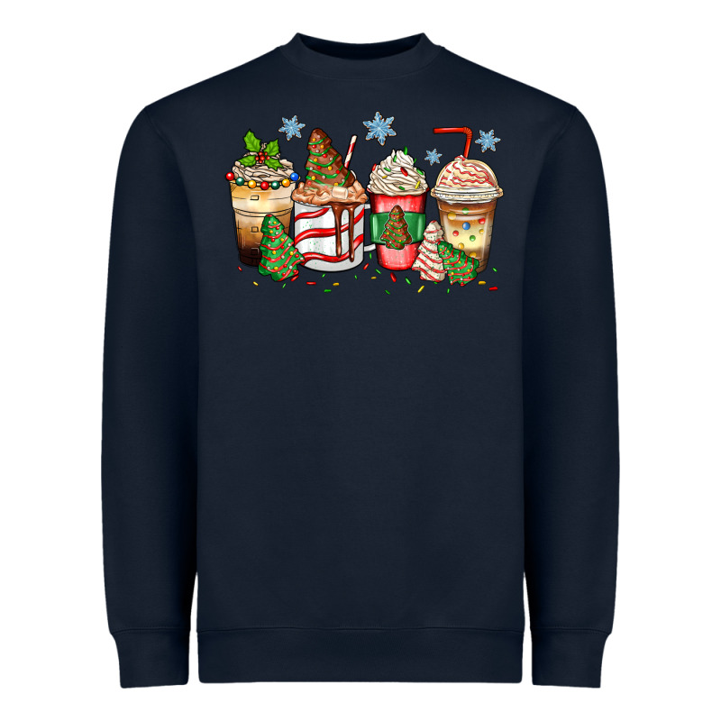Christmas Tree Cake  Coffee Cups Heavyweight Sweatshirt by Zillion Design Studio | Teevron