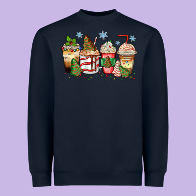 Christmas Tree Cake  Coffee Cups Heavyweight Sweatshirt Designed By Zillion Design Studio