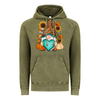Vintage Olive Western Fall gnome Vintage Hoodie - RanaPortraitStore