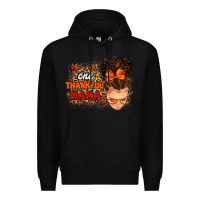 Black one thankful mama Premium Hoodie - MaliasSmallBusiness