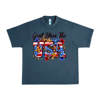 Midnight Navy god bless the usa Urban Heavy Tee - Zillion Design Studio