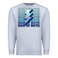 Heather Grey mom of both boys Premium Sweatshirt - MaliasSmallBusiness