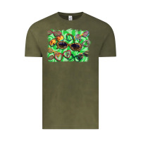 Vintage Olive sunglasses background Vintage Tee - BarkalooDesign