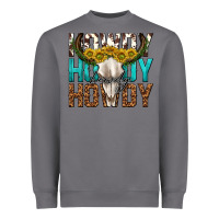 Storm howdy howdy howdy western bull skull Heavyweight Sweatshirt - texasbilliewilder