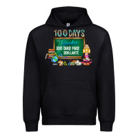 Black 100 days smarter 100 dias mas brillante Urban Hoodie - SublimationCraftShop