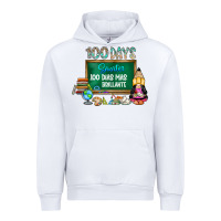 White 100 days smarter 100 dias mas brillante Urban Hoodie - SublimationCraftShop