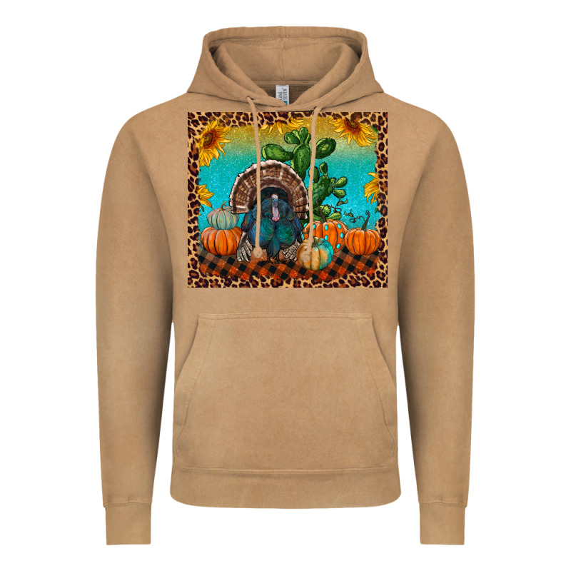 Western Fall Thanksgiving Turkey Vintage Hoodie by RanaPortraitStore | Teevron