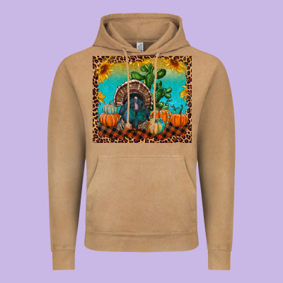 Western Fall Thanksgiving Turkey Vintage Hoodie Designed By Ranaportraitstore