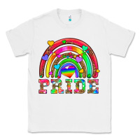 White lgbtq pride and rainbow Classic Tee - HRA Design Shop