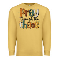 Antique Gold pray throthe chaos Premium Sweatshirt - MaliasSmallBusiness