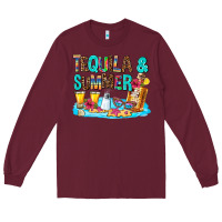 Burgundy tequila and summmer Long Sleeve Tee - AdoDesignShop