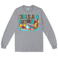 Heather Grey tequila and summmer Long Sleeve Tee - AdoDesignShop