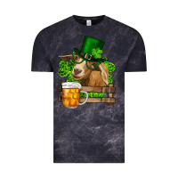 Cloud Black st. patrick's day goat and beer Vintage Tee - RanaPortraitStore