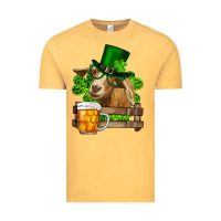 Vintage Mustard st. patrick's day goat and beer Vintage Tee - RanaPortraitStore