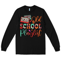 Black old school playlist cassette Long Sleeve Tee - FaDigitalArtStudio