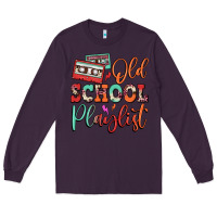 Plum old school playlist cassette Long Sleeve Tee - FaDigitalArtStudio