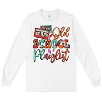 White old school playlist cassette Long Sleeve Tee - FaDigitalArtStudio