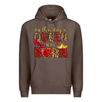 Coffee on this day a queen was born Premium Hoodie - MaliasSmallBusiness