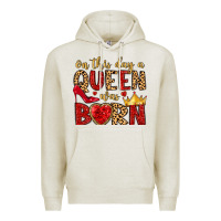 Oatmeal Heather on this day a queen was born Premium Hoodie - MaliasSmallBusiness