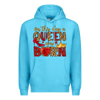 Ocean Blue on this day a queen was born Premium Hoodie - MaliasSmallBusiness