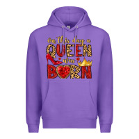 Purple on this day a queen was born Premium Hoodie - MaliasSmallBusiness