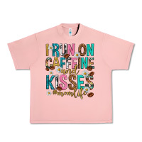 Salmon i run on caffeine and kisses mothers day Urban Heavy Tee - texasbilliewilder