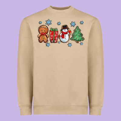 Christmas Gingerbread Cookies Heavyweight Sweatshirt Designed By Zillion Design Studio