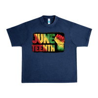 Navy juneteenth Urban Heavy Tee - BarkalooDesign