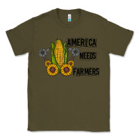 Army Green america needs farmers Classic Tee - CowhideDigitalArt