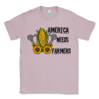 Lilac america needs farmers Classic Tee - CowhideDigitalArt