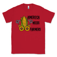 Red america needs farmers Classic Tee - CowhideDigitalArt