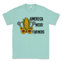 Seafoam america needs farmers Classic Tee - CowhideDigitalArt