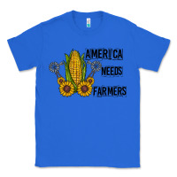 True Royal america needs farmers Classic Tee - CowhideDigitalArt