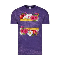 Cloud Purple floral teacher Vintage Tee - texasbilliewilder