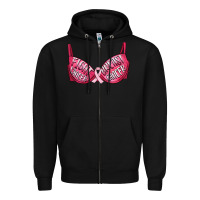 Black Fight cancer breast cancer bra Zipper Hoodie - Artiststas