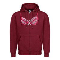 Burgundy Fight cancer breast cancer bra Zipper Hoodie - Artiststas