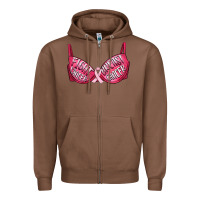 Chestnut Fight cancer breast cancer bra Zipper Hoodie - Artiststas